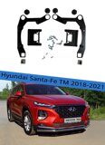 Переходные рамки Hyundai Santa Fe 4 линзы на Фару Матричные