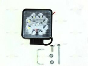 Фара светодиодная квадратная 12-24V 9smd 03-27W ближний Prosvet PREMIUM