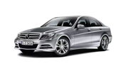 Стекло фары Mercedes C-Class W204 LOGO (2011-2014) рестайлинг Левое