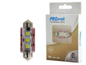 Автолампа светодиодная 12-24V C36mm 3smd 1.8W 185Lm ProSvet C Series