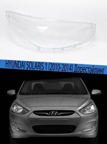 Стекло Фары HYUNDAI SOLARIS 1 (2010-2014) Дорестайлинг Правое